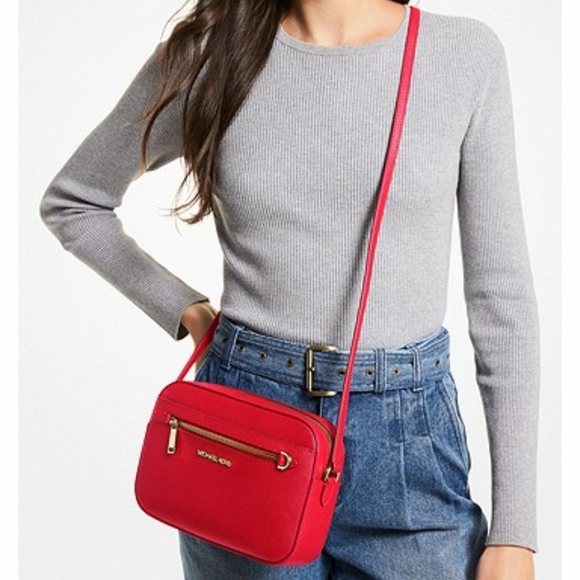 MICHAEL KORS Jet Set Large Saffiano Leather Crossbody Bag - Picture 2 of 5